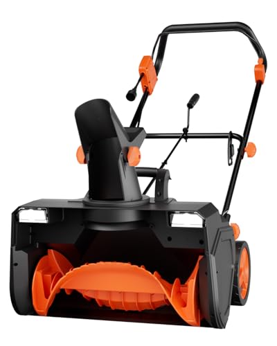 VOLTASK 23-Inch Electric Corded Snow Blower with Dual LED Light,