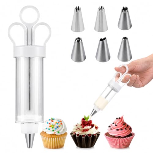 Deviled Egg Injector Piping Tool with Twist Nozzle Comfort Grip Plastic Filler for Party Precise Filling