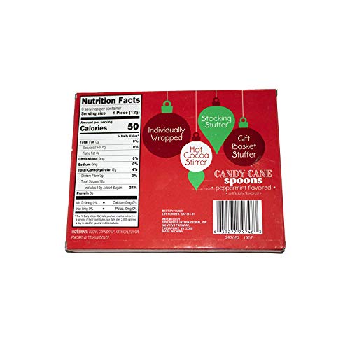 CANDY CANE Spoons, peppermint flavored, (1) box