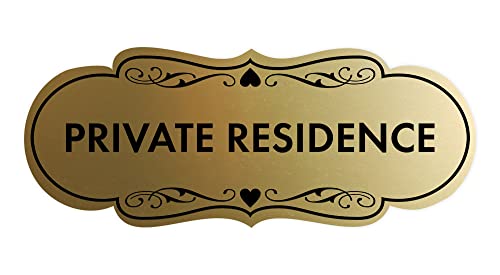Panneau résidence privée doré brossé anti intrusion taille M
