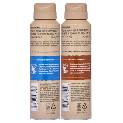 Dr. Squatch Spray Natural Deodorant Men, Aluminum Free (4oz, 2-Pack) | Quick Dry Men’s Deodorant Spray, 72-Hour Odor Protection, For all Skin Types (Wood Barrel Bourbon & Fresh Falls) - image 9