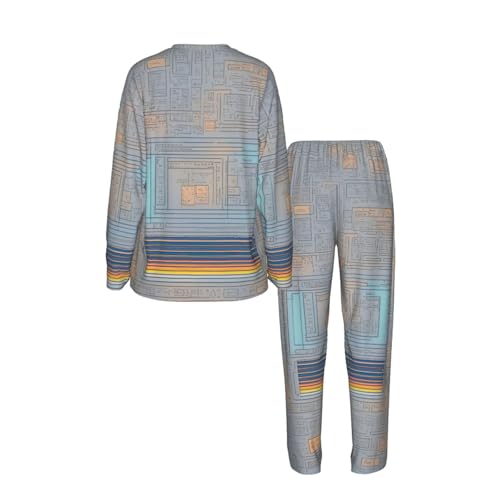 Pyjama code de programmation femme ensemble manches longues élastique
