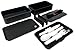 GRUB2GO THE ORIGINAL Japanese Bento Box (2020 Exclusive Black & Gray Design) w/ 2 Dividers + Larger Utensils w/Holder - Leakproof Lunch Container