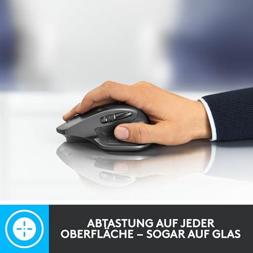 Kabellose Maus Logitech MX Master 2S mit Bluetooth und 2.4GHz
