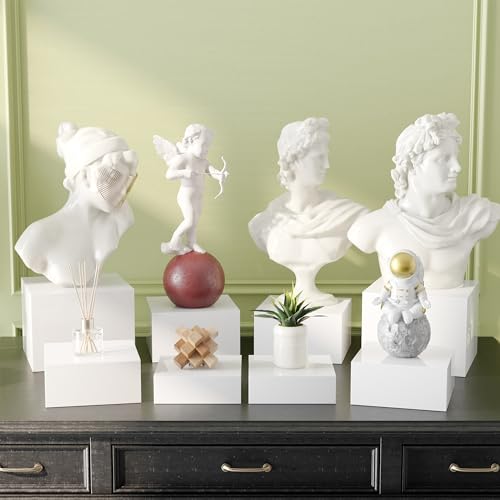Elevadores de buffet blancos para catering y mesas de postres 8