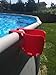 BeraTek Industries Storage Theory | Poolside Cup Holder | Designed for Above Ground Pools | Only Fits 2 inch or Less Round Top Bar | Red Color | 4 Pack
