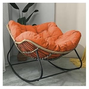 FSDFKPOP Terrassen-Schaukelstuhl mit Kissen