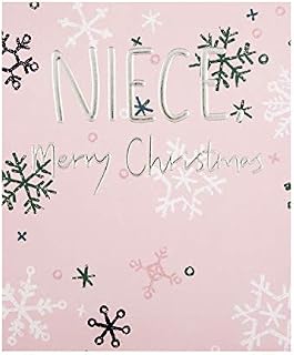 Hallmark Studio Ink Christmas Card for Niece - Embossed Contemporary Design