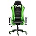 JL Comfurni Gaming Chair Racing Style Ergonomic Swivel Computer Office Desk Chairs Adjustable Height Reclining High-Back with Lumbar Cushion Headrest Executive Leather Task Chair Green