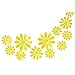 Produktbild Hacoly 12 Wandaufkleber 3D Blumen Wandsticker Küche Glasfenster DIY selbstklebend Aufkleber Wandtattoo Esszimmer Wanddeko Ideal für die Dekoration Ihres Hauses - Gelb