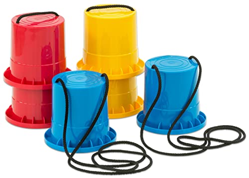 Betzold Sport - Topfstelzen-Set 3 Paar - Kinder-Stelzen Kunststoff Becherstelzen