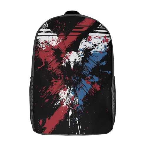 Sac d'école imprimé 3D Aigle de 43,2 cm pour garçons et écoliers