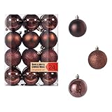 TianWlio Christbaumschmuck Ornaments Ball 24PC Weihnachtsschmuck Weihnachtskugeln Home Decor Schwarze Drahtkörbe