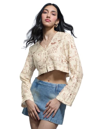 Top imprimé Happy Doggo en viscose pour femmes et filles