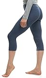 Lush Moda Extra Soft Capri Leggings , Charcoal Yoga Waist , One Size fits Most (XS - XL)
