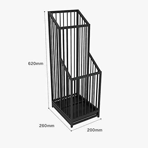 Image of 567766 Umbrella Stand- Black Metal Umbrella Stand, Umbrela Storage Bucket for Household Commercial Hotel Bank, with Detachable Drip Tray, Easy to Clean
