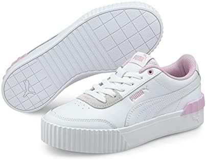 carina leather sneaker lift puma white pink