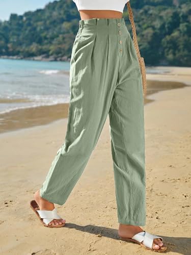 Image of LITZO Women High Rise High Waist Trousers Flared Korean Style Formal Pants with Wide Baggy Fit| Elegant Workwear for Office, College & Events (L-198-200)