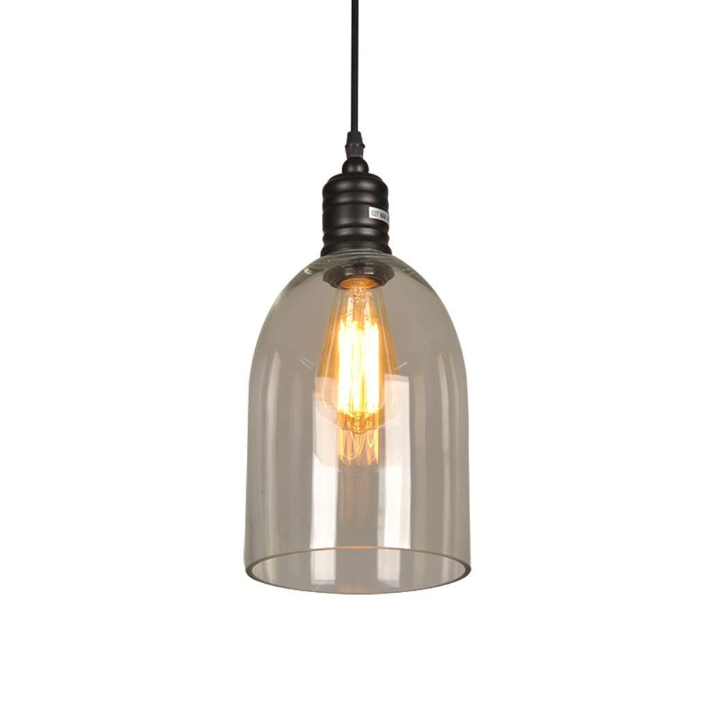 Lámpara industrial vintage con barra ajustable y cristal de alta claridad