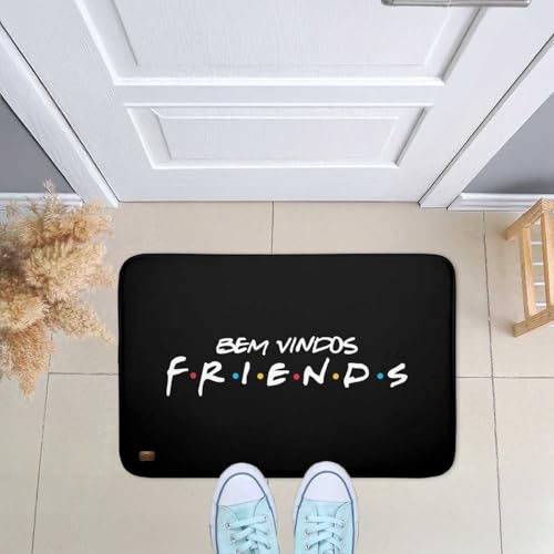 Tapete de Porta Entrada, Sala, Quarto Emborrachado Decorativo Friends 40x60 - Novadecora