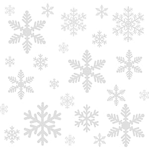 Naler 96 sneeuwvlokken raamdecoratie, afneembare raamdecoratie, statisch hechtende pvc-stickers, winterdecoratie