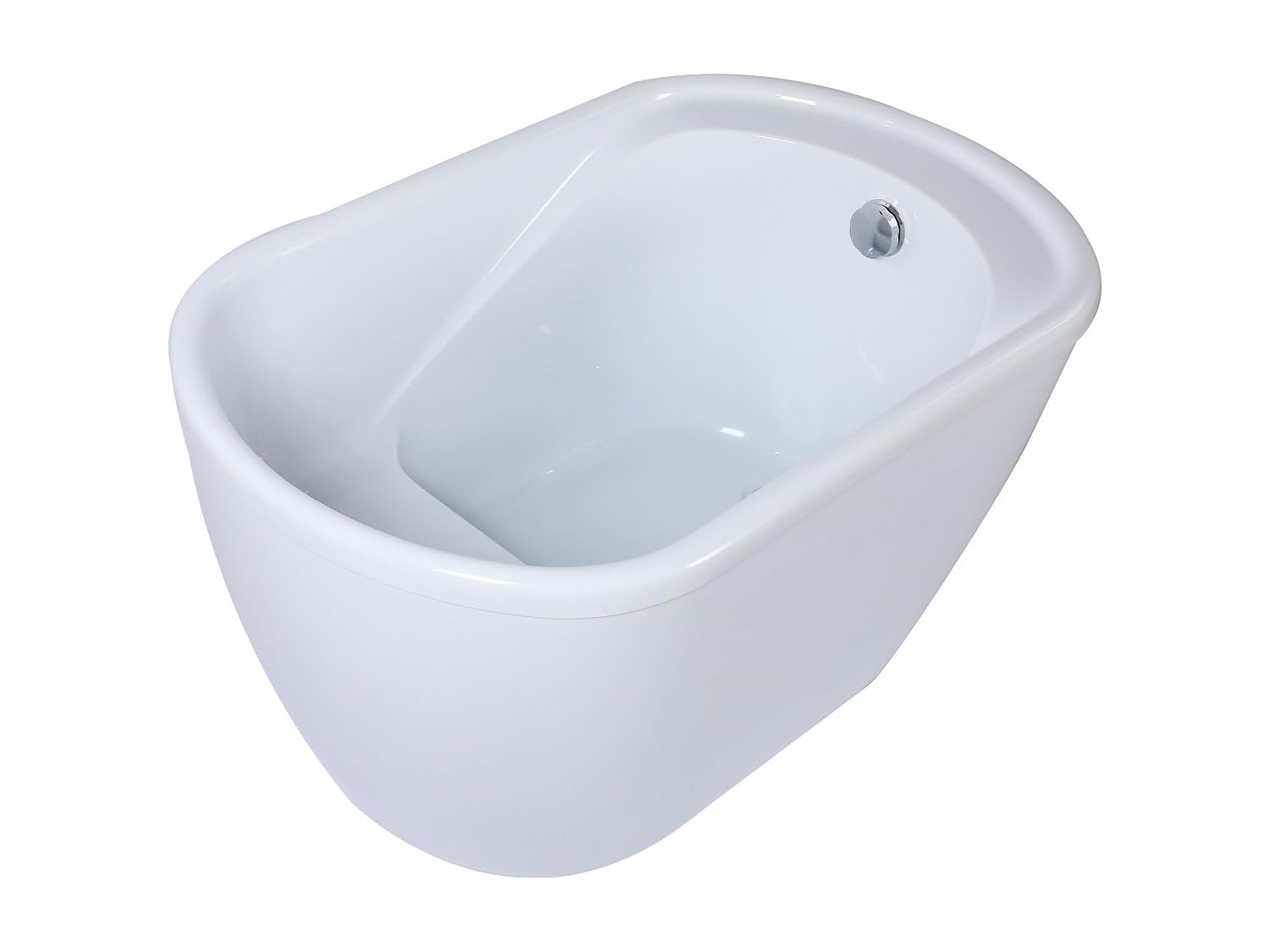 Vente-unique - Vasca da bagno freestanding 120 x 75 x H65 cm - 240L - Bianco - PICCOLA