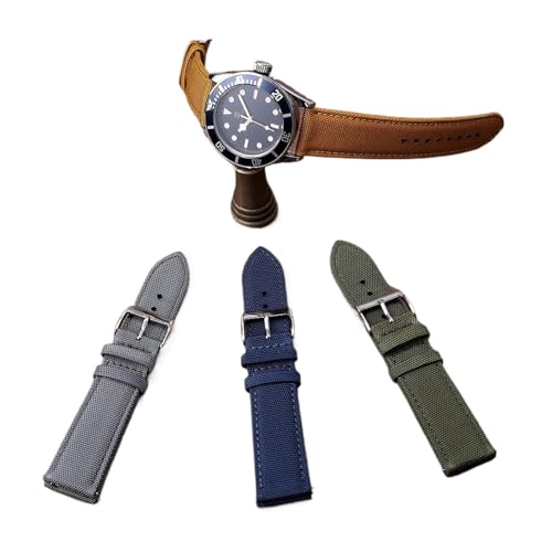 Correa de reloj de tela de vela de 21mm con pasadores de liberacion rapida 4
