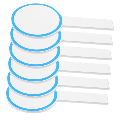 Sewroro 6pcs Erasable Handheld Whiteboards Single Sided Score Paddles for Voting Games Classroom Use Smooth Edges for Judges Party Activities