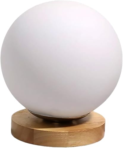 DOITOOL Lámpara de mesa táctil, lámpara de noche, luces de bola para dormitorio, lámpara inalámbrica, luz LED, luz para guardería, mini lámpara de