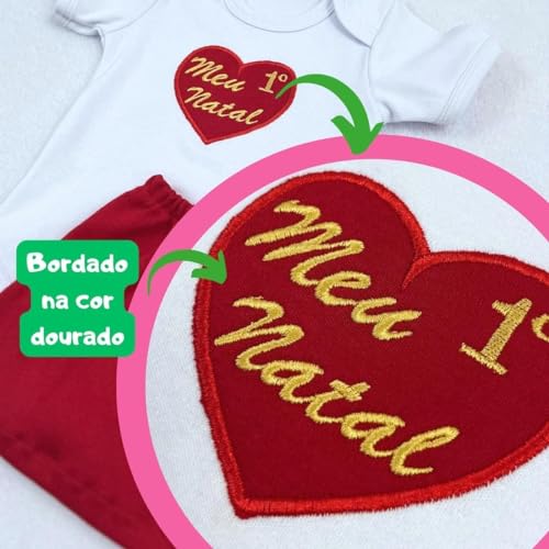 Kit 3 Conjuntos Roupa Bebê Menina Feminino Body Manga Curta Bordado e Short Tapa Fralda Blogueira Bl
