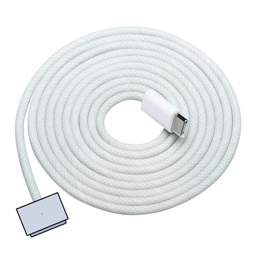 DERLULU Magnetic Charger Cable for MacBook Air & MacBook Pro (6.6 ft/2 m), USB-C Magnetic Charging Cable Compatible with MacBook Air 15
