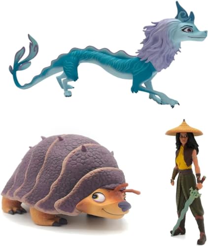 Disney Raya figurines de collection pack de 3 figurines de jeu miniatures