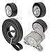 Serpentine Belt Component Kit Idler Pulley Tensioner Assembly Fits for Compass 2.0L 2.4L, Patriot 2.4L 2.0L, Journey 2.4L, Avenger 2.4L;2008-2012, Caliber 2.4L 2.0L, Chrysler 200 2.4L