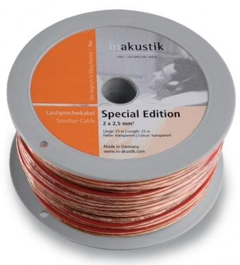 In-akustik Star Special Edition - Cable para altavoces (2 x 1,5 mm², 30 m), transparente