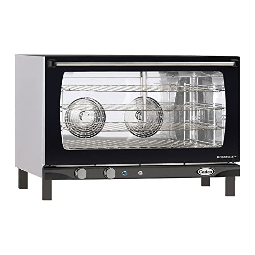 Cadco XAF-193 Full Size Convection Oven with Manual Controls and Humidity, 208-240-Volt/5600-Watt, Stainless/Black #1