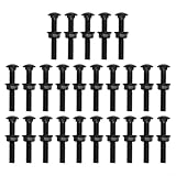 Schlossschrauben aus Edelstahl, M5 x 30 mm, mit Flanschmuttern für sicheren Mechanik- und Möbeleinsatz, 25 Stück (M6 x 40 mm)