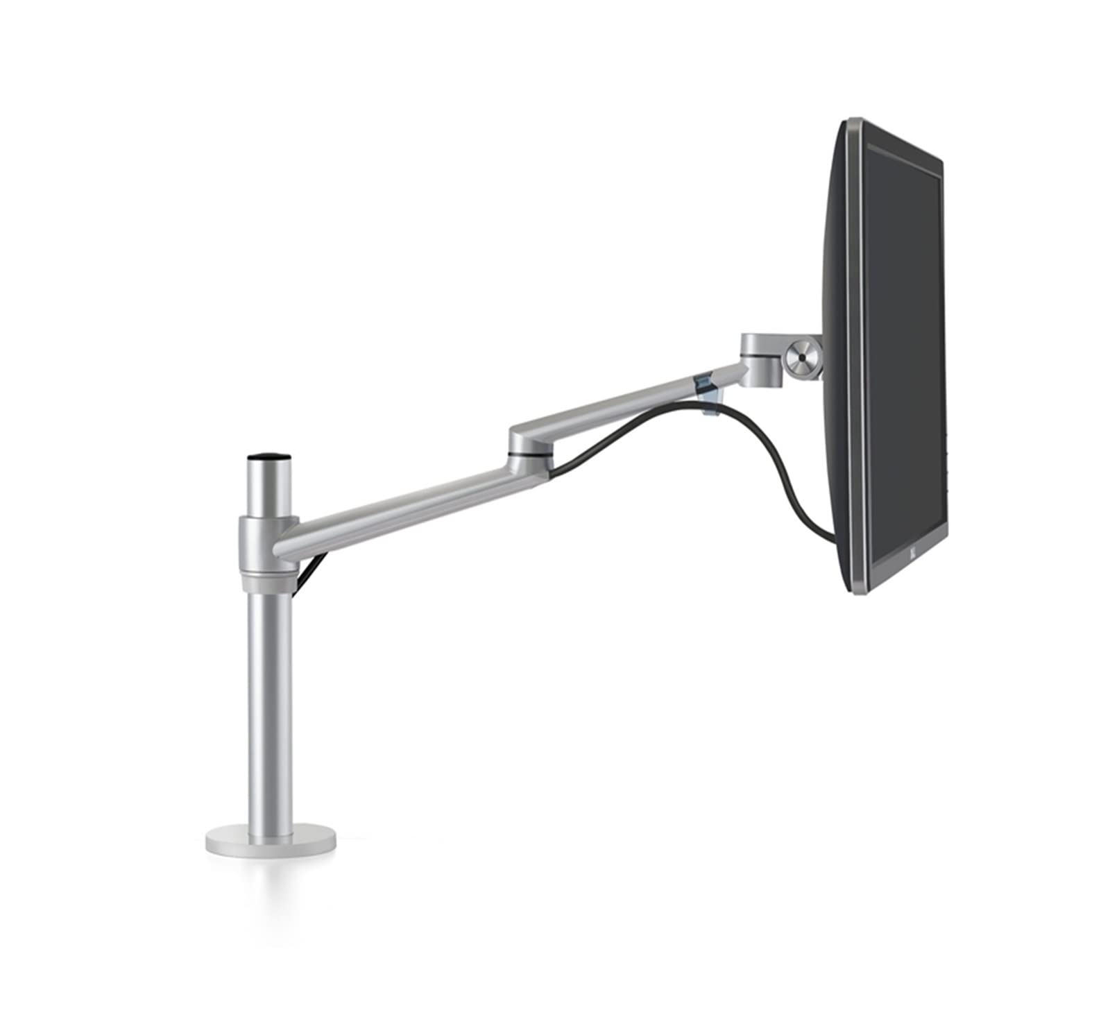 Braccio Monitor, Supporto for monitor da 17-32 pollici regolabile in altezza in alluminio Supporto for monitor Full Motion Supporto da tavolo Carico 8 kg Stabile e fermo(Noir)