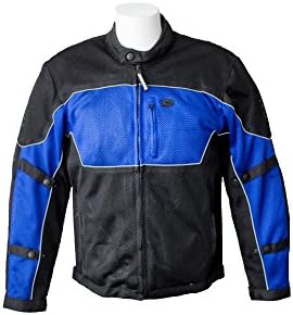 RoadDog Hurricane Mesh Motorcycle Riding Jacket Blue Men's Large