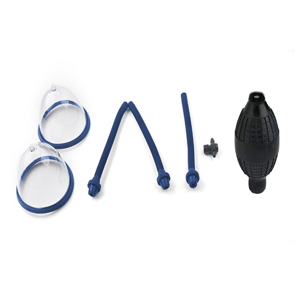 Ventouses pour mamelons Ensemble à vide avec aspiration extrême Agrandissement des mamelons Pompe vaginale à vide Ventouses clitoridiennes SM Sextoy pour femmes et couples (Bleu, 10x10 cm)