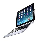 ClamCase Pro for iPad 2, 3, 4, Incipio ClamCase Pro Bluetooth Keyboard [100 Hour Playtime] for iPad 2, 3, 4 - White/Silver