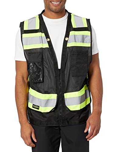 Gilet d'arpenteur noir type O classe 1 Radians SV59-1 L pour travailler de nuit