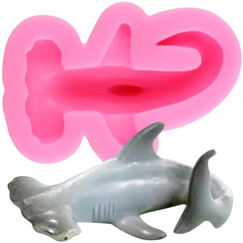 YIHUOMOLDS Sea Animal Sharks Silicone Mold Sharks Fondant Molds Marine Animal Theme Chocolate Mold For Sugar Cake Decorating Cupcake Topper Gum Paste Candy Polymer Clay