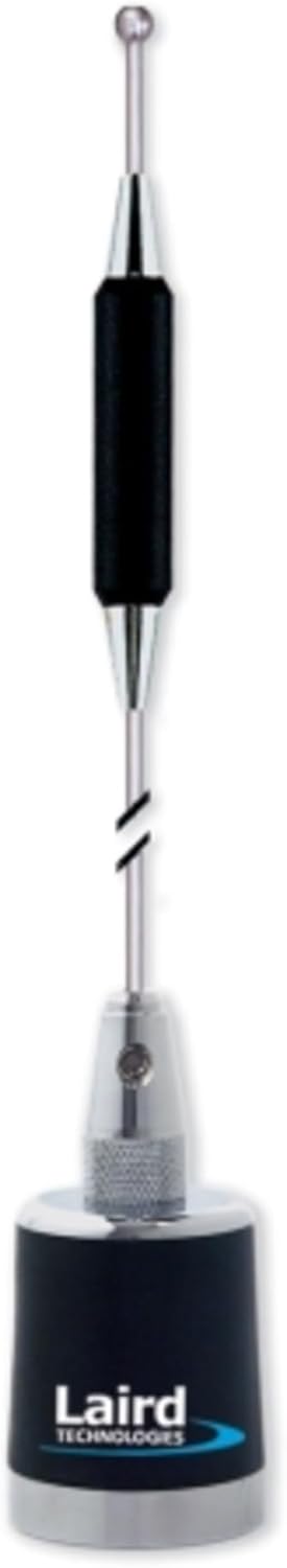 Laird Technologies 450-470 MHz 5dB 1/2 Wave No Ground Antenna - Chrome