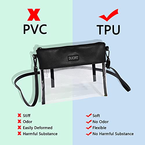 Clear Bag Stadium Approved, TPU Clear Purses Inside Pocket，Crossbody Bag Adjustable Strap for Concert，Sporting Events3