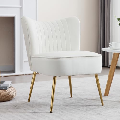 Ya-Home Sessel aus Samt Loungesessel gepolsterter Einzelsofa mit...