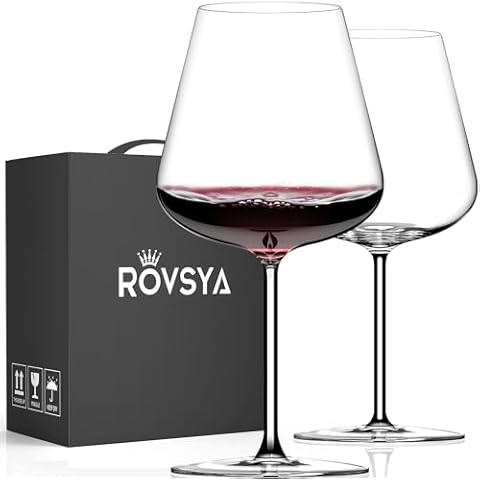 OJA Wine Glasses Set of 2-Large Red Wine Glasses-28oz Hand Blown Crystal-Clearer,Lighter for Wine Tasting, Gift Packaging for halloween, Birthday,Anniversary,Wedding Cover