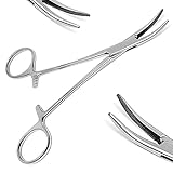 6' Curved Hemostat Forceps - Stainless Steel Locking Tweezer Clamps - Ideal Hemostats for Nurses, Fishing Forceps, Crafts and Hobby by G.S Online Store