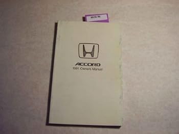 Paperback 1991 Honda Accord Owner's Manual Book