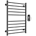 Poloma Wall Mounted Towel Warmer, Towel Warmer Rack, Heated Towel Racks for Bathroom, Towel Heater, Towel Dryer, 10-Bars Stainless Steel Black.