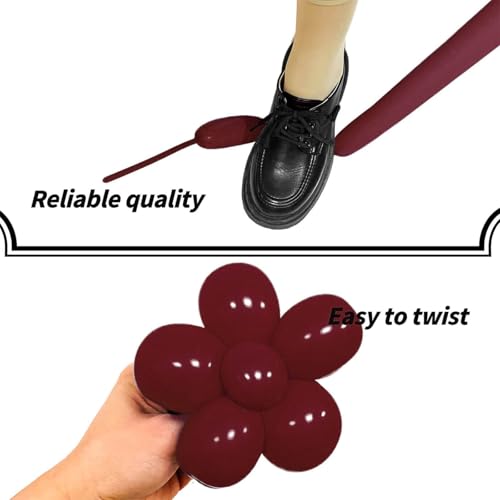 Image of Burgundy Long Balloons Premium 260 Twisting Balloons Animals Magic for Birthday Kids Wedding Party Supply 100pcs